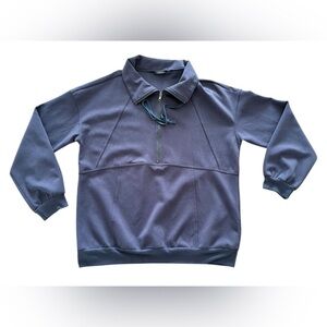 Navy Blue Quarter-Zip Sweatshirt